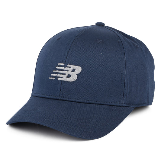 Gorra Snapback Estructurada de sarga de algodón de New Balance - Azul Marino