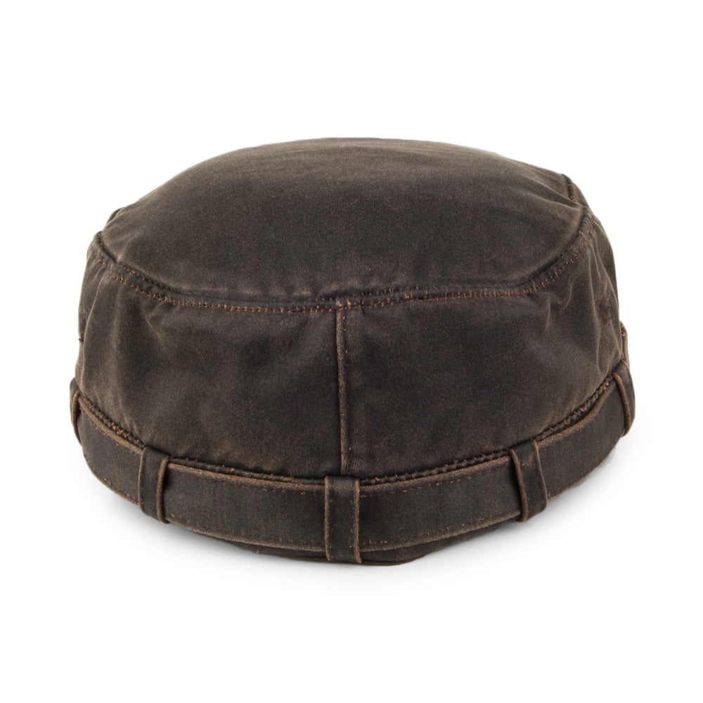 Gorra militar de aspecto avejentado de aldogón envejecido de Dorfman Pacific - Marrón