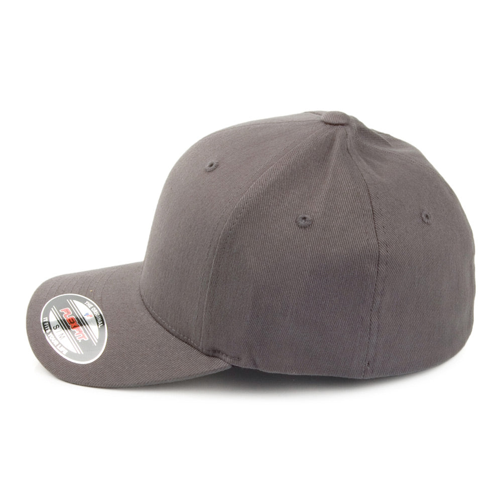 Gorra de béisbol de sarga de algodón de FlexFit Mid-Pro - Gris frío