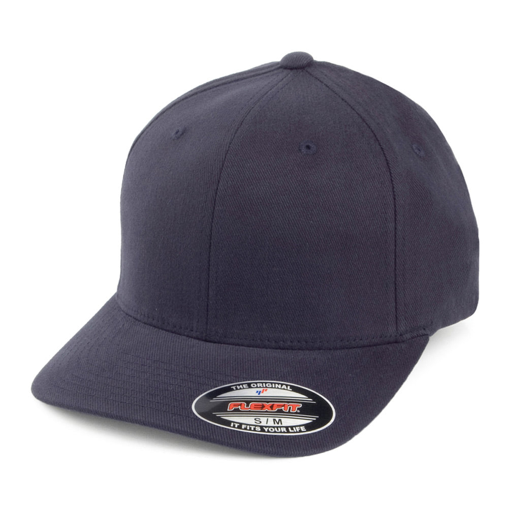 Gorra de béisbol de sarga de algodón de FlexFit Mid-Pro - Azul Marino