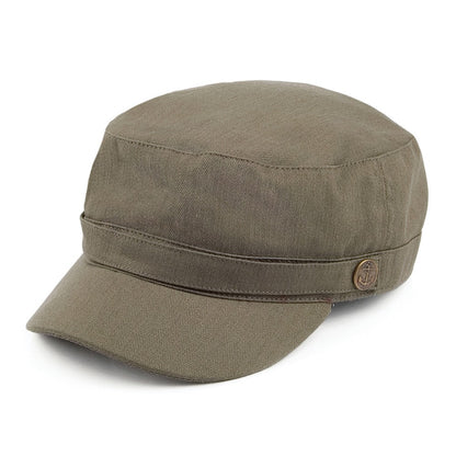 Gorra militar diseño de espiga de Jaxon & James - Verde Oliva