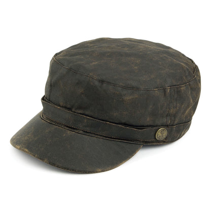 Jaxon & James Weathered Cotton Army Cap - Brown