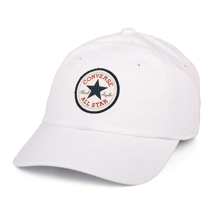 Gorra de béisbol Tip Off de algodón de Converse - Blanco