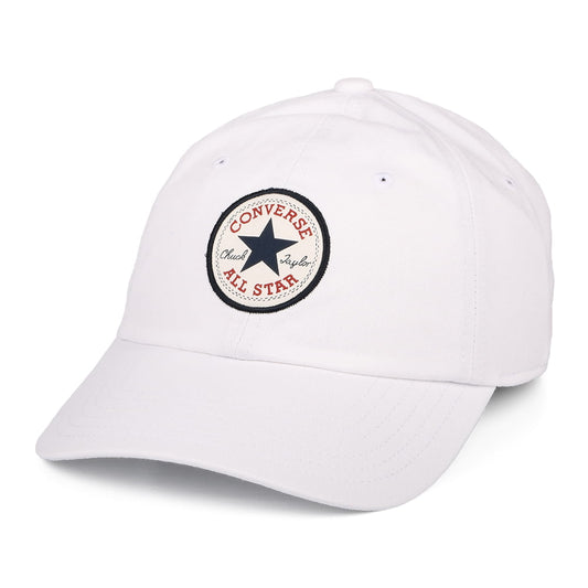 Gorra de béisbol Tip Off de algodón de Converse - Blanco