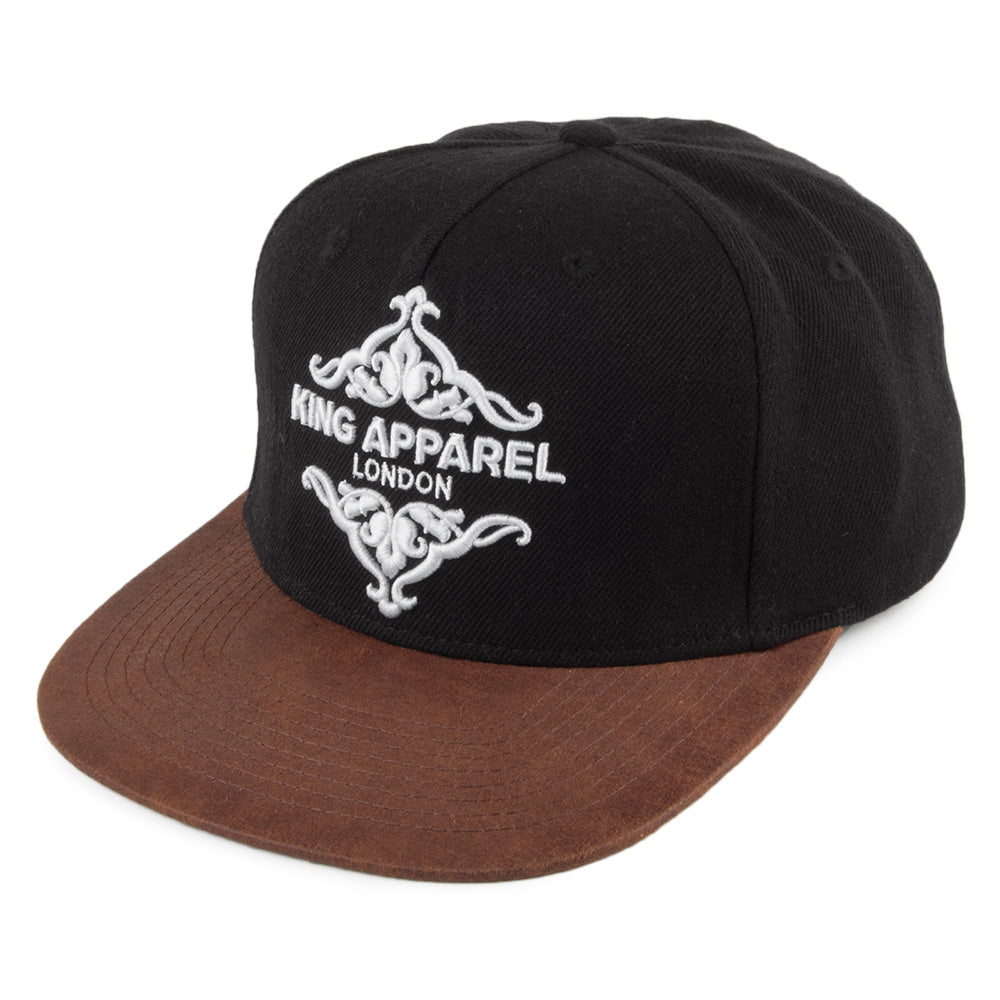 Gorra de béisbol Regal de King Apparel - Negro-Marrón