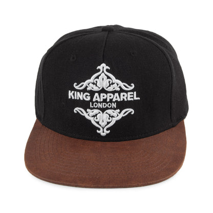 Gorra de béisbol Regal de King Apparel - Negro-Marrón