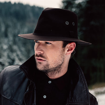 Sombrero Fedora Waxed Drifter repelente al agua de algodón encerado británico de Failsworth - Marrón