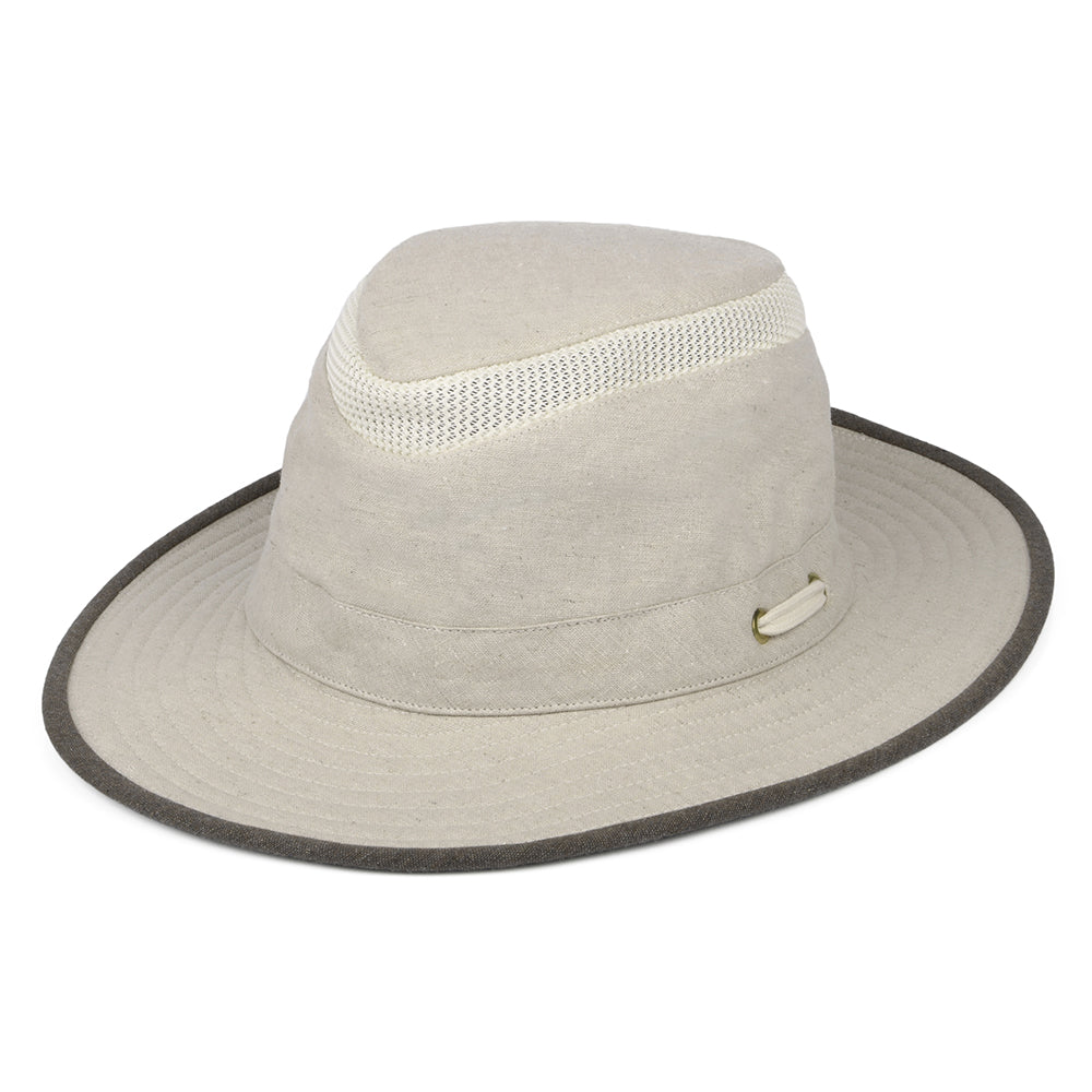 Sombrero de Sol TMH55 Mash Up plegable de algodón y cáñamo de Tilley - Arena-Marrón