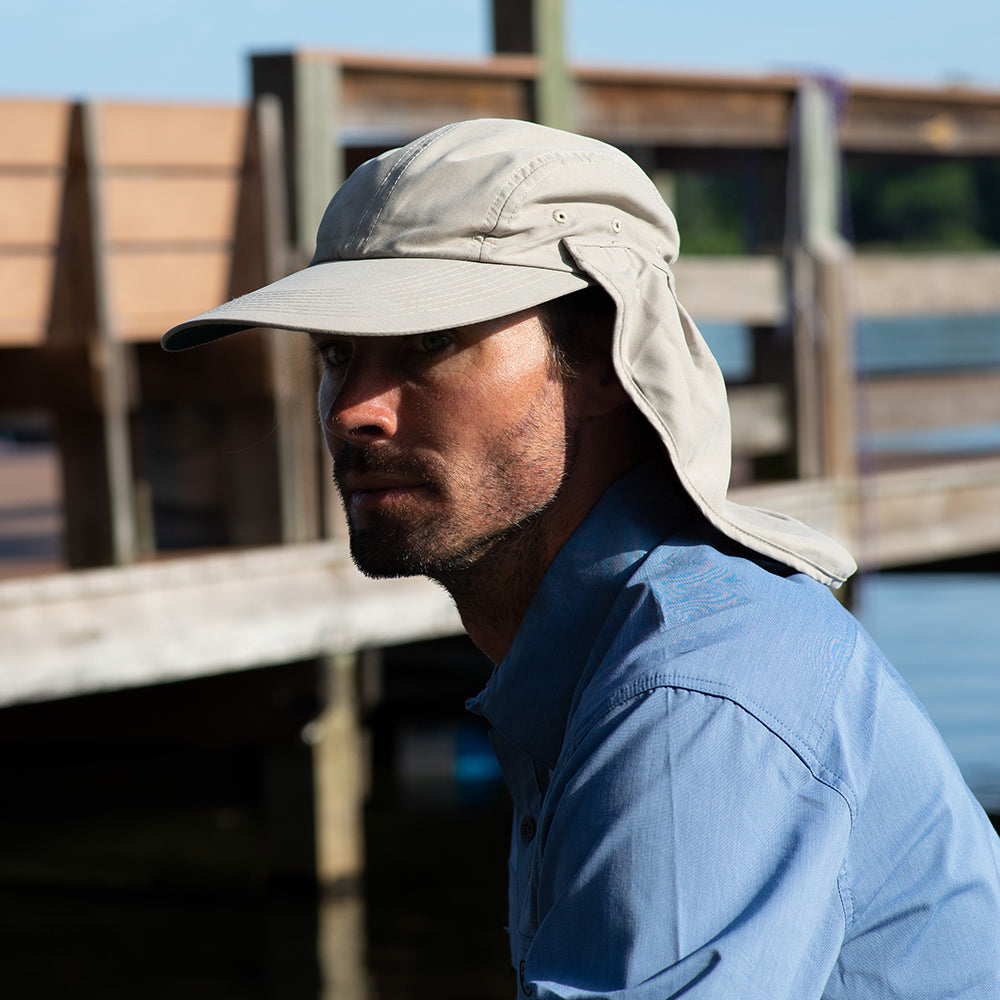 Gorra Protector solar extraíble de Dorfman Pacific - Kaki