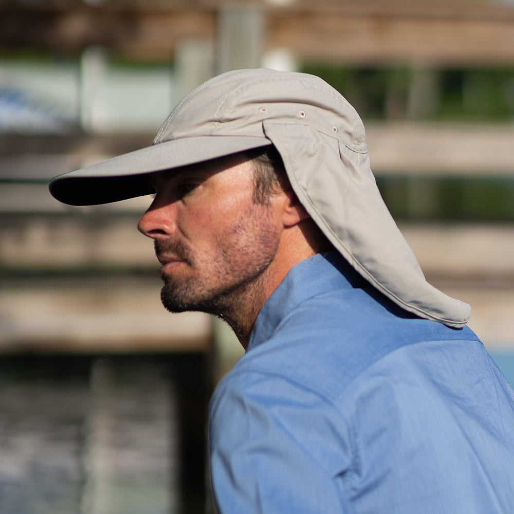 Gorra Protector solar extraíble de Dorfman Pacific - Kaki