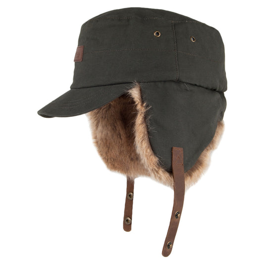 Gorra militar con orejeras Foryst de algodón de Barts - Verde Militar
