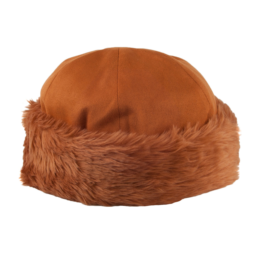 Sombrero de invierno Churchill de piel sintética de Brixton - Ocre