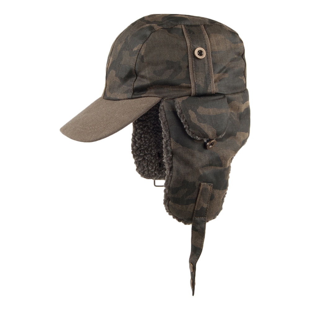 Sombrero Trapper Camo con orejeras de Dorfman Pacific - Camuflaje