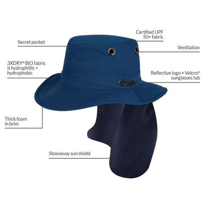 Sombrero Polaris plegable de Tilley - Azul Real