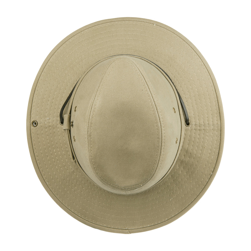 Sombrero australiano algodón cordón ajustable Dorfman-Pacific - Kaki