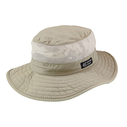 Sombrero Boonie plegable Vented de Dorfman Pacific - Kaki