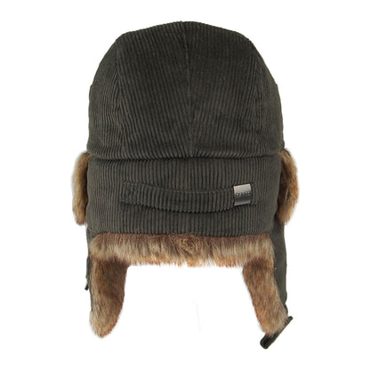 Gorro Aviador de pana Bomber de piel sintética de Barts Verde Militar