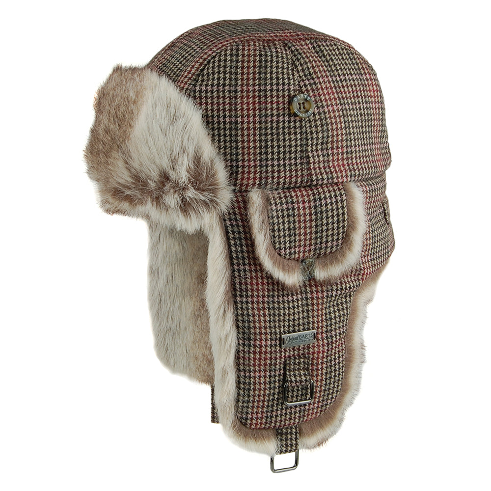 Gorro Aviador Kamikaze pata de gallo de Barts - Marrón