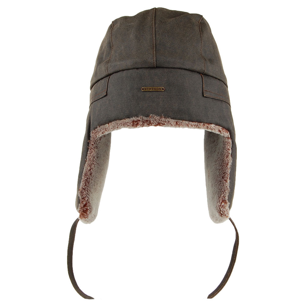 Gorro Aviador Cope Bomber resistente al agua de Stetson - Marrón
