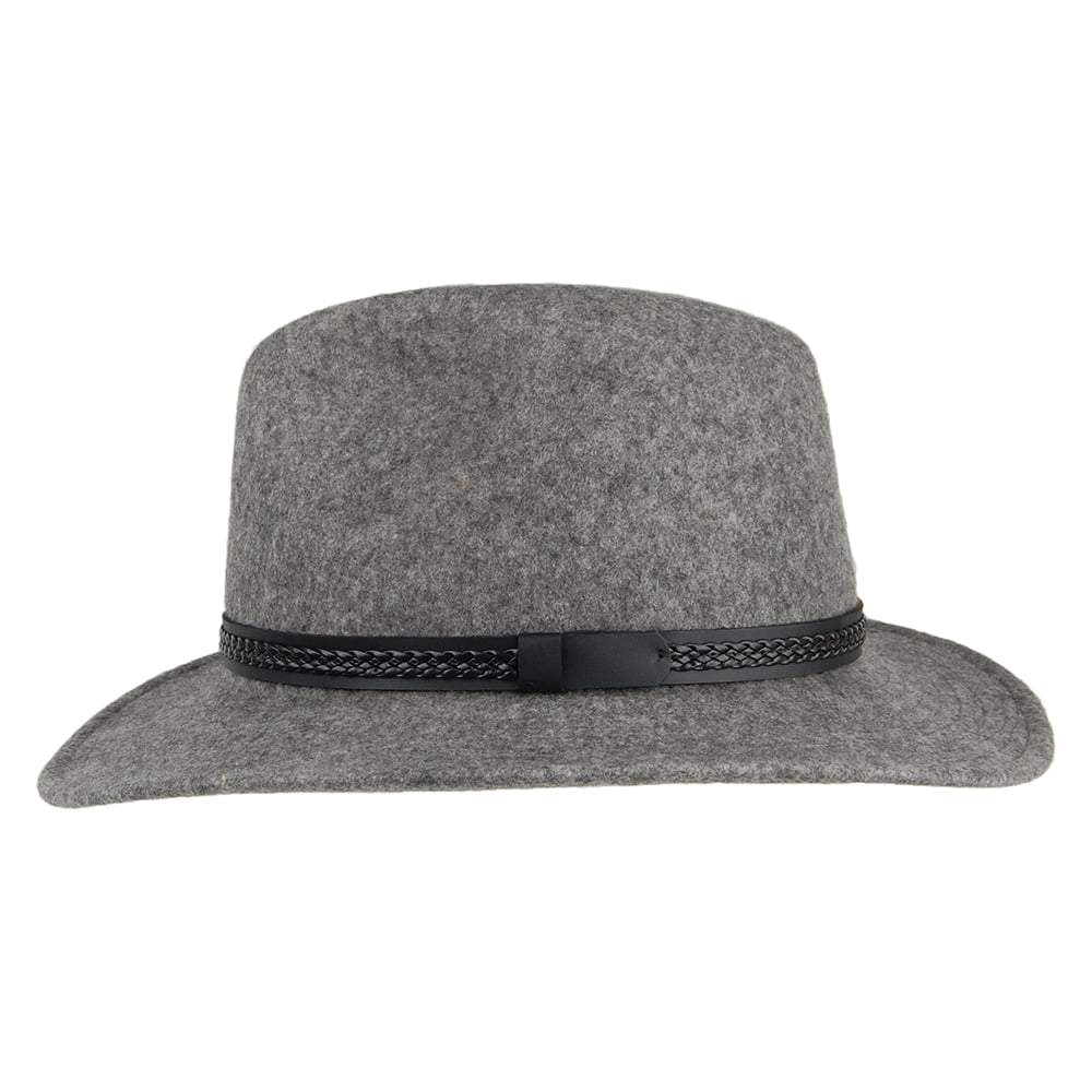 Sombrero Fedora TWF1 Montana repelente al agua de fieltro de lana de Tilley - Mezcla de grises