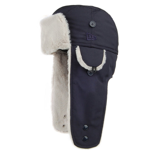 Gorro Aviador de tela Tech de New Era - Azul Marino-Gris