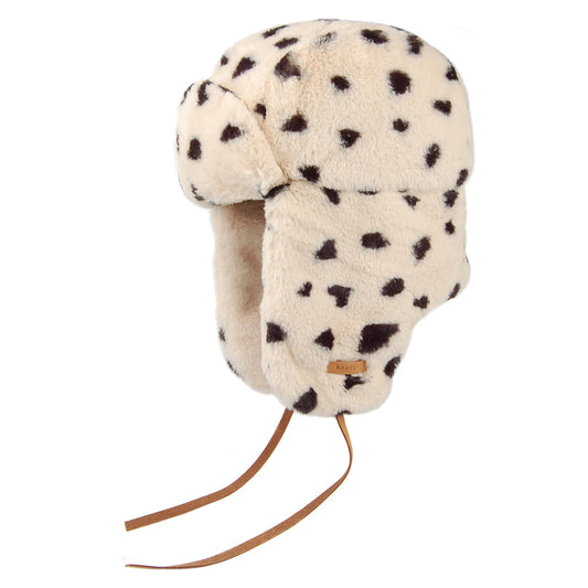 Gorro Aviador Lucerne Bomber de piel sintética Dalmata de Barts - Crema-Negro
