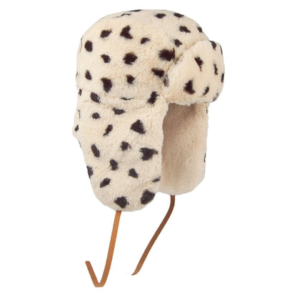 Gorro Aviador Lucerne Bomber de piel sintética Dalmata de Barts - Crema-Negro