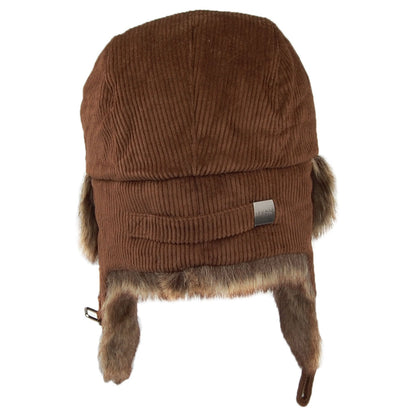 Gorro Aviador de pana Bomber de piel sintética de Barts - Marrón