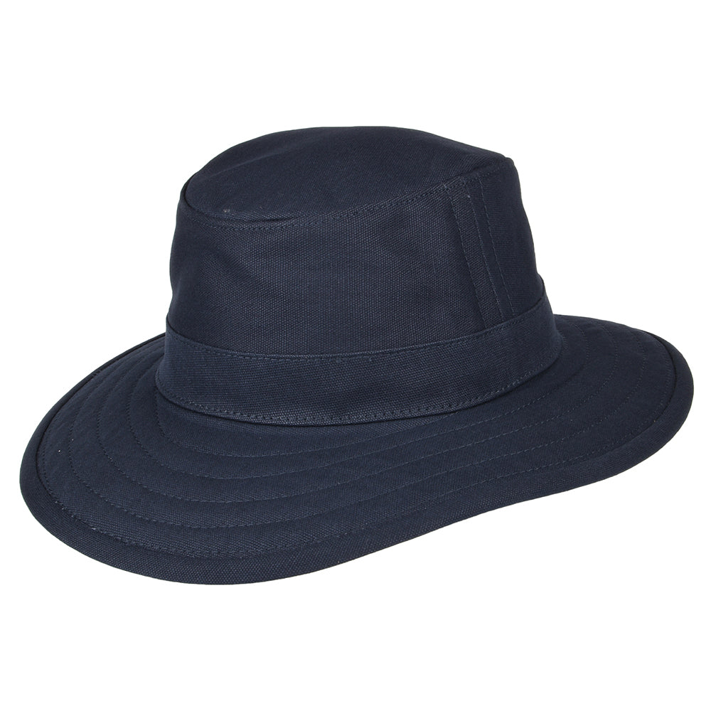 Sombrero de Sol plegable de lienzo de algodón de Jaxon & James - Azul Marino