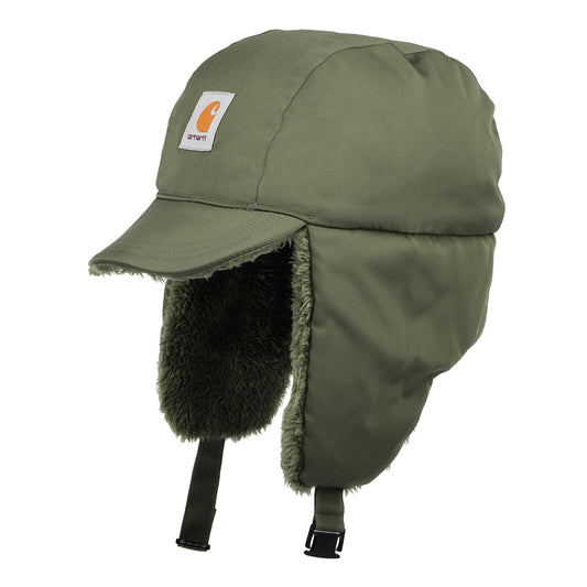 Gorra de béisbol Levin reversible con orejeras de Carhartt WIP - Verde Oliva