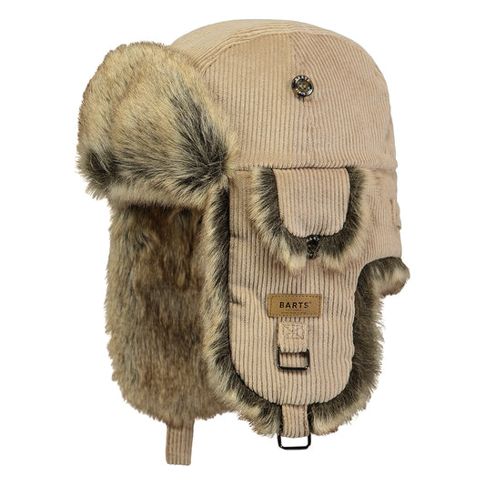 Gorro Aviador de pana Bomber de piel sintética de Barts - Nuez