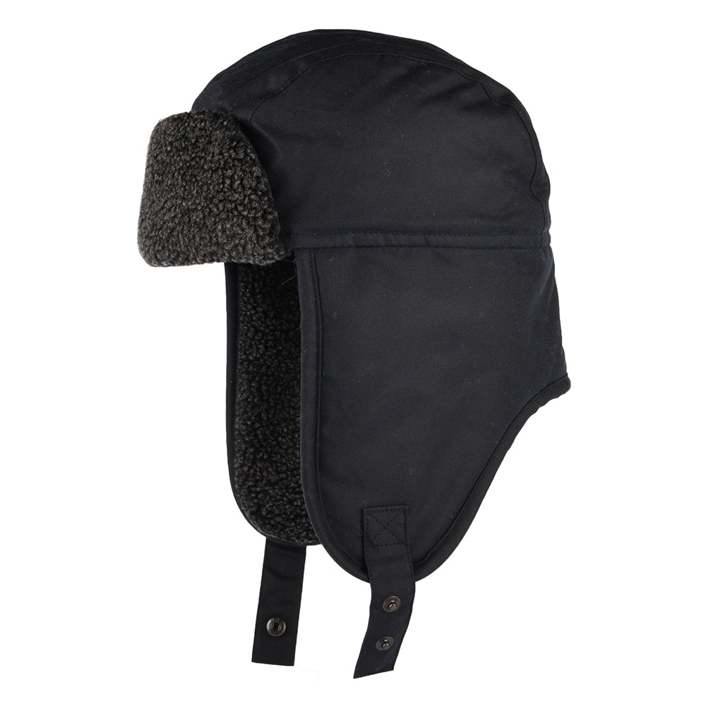 Gorro Aviador de algodón encerado de Failsworth - Azul Marino