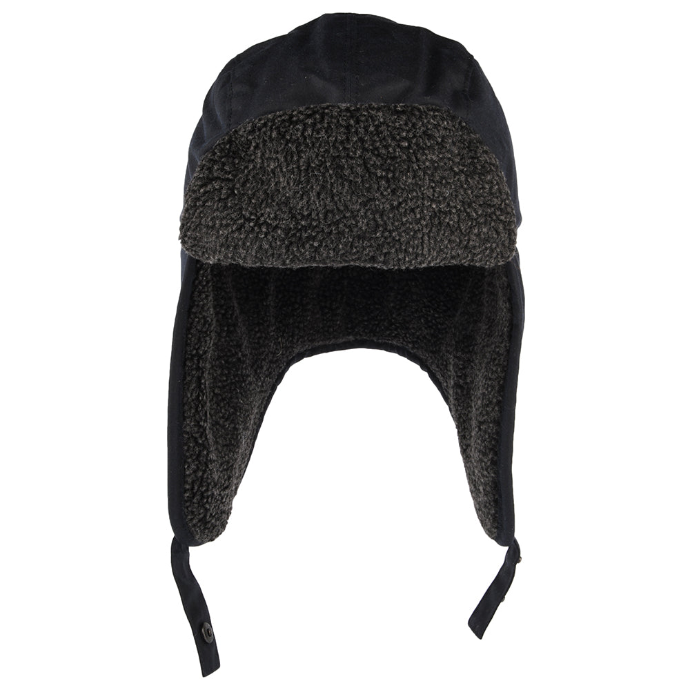 Gorro Aviador de algodón encerado de Failsworth - Azul Marino
