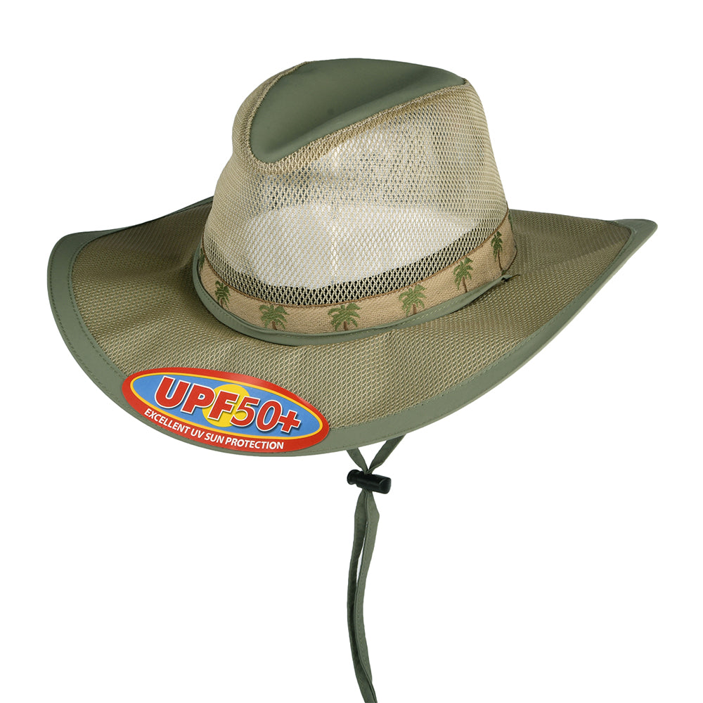 Sombrero Outback Palmera ventilado de Dorfman Pacific - Fósil
