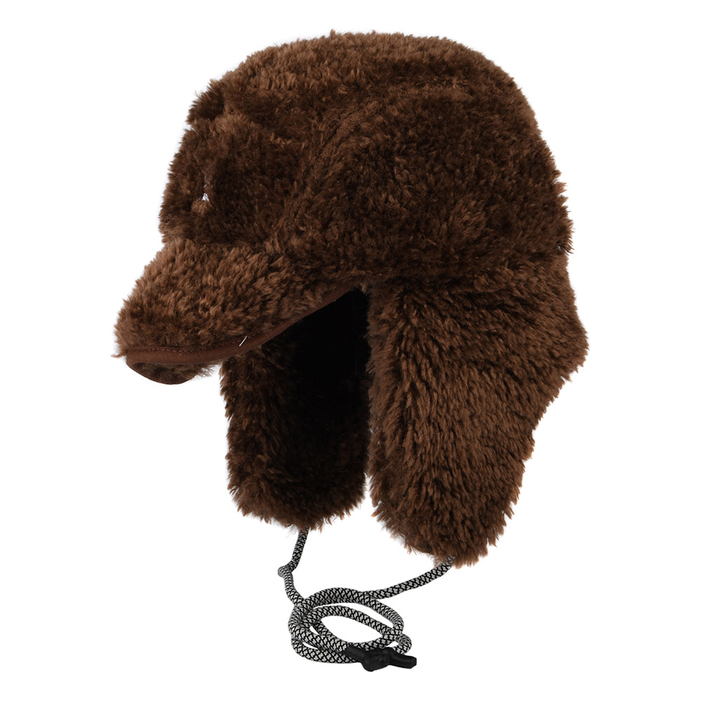 Gorra con solapa Utility de Piel de oveja sintética de Kangol - Marrón
