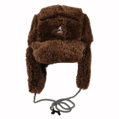 Gorra con solapa Utility de Piel de oveja sintética de Kangol - Marrón