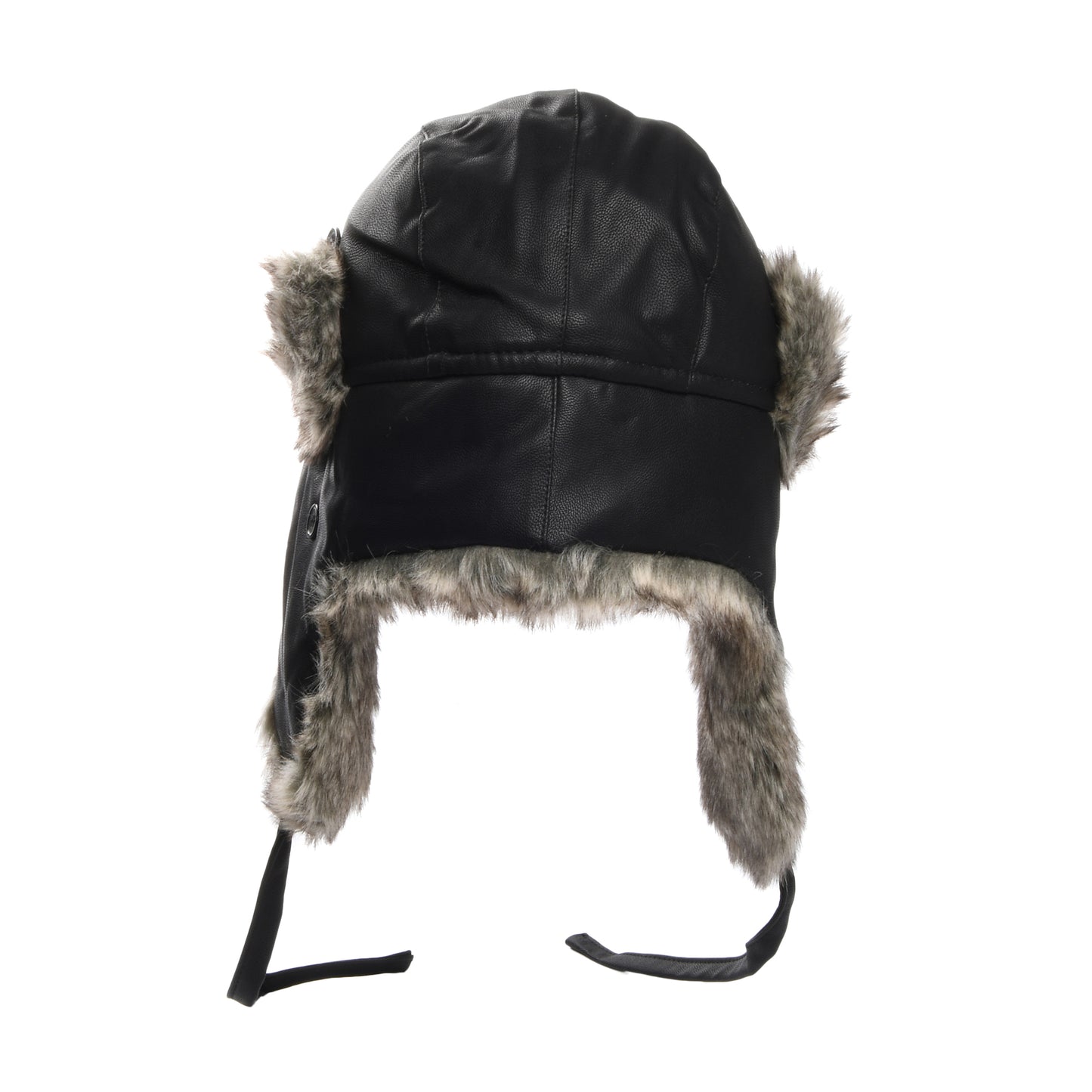 Sombrero Trapper de piel sintética de Jaxon & James - Negro