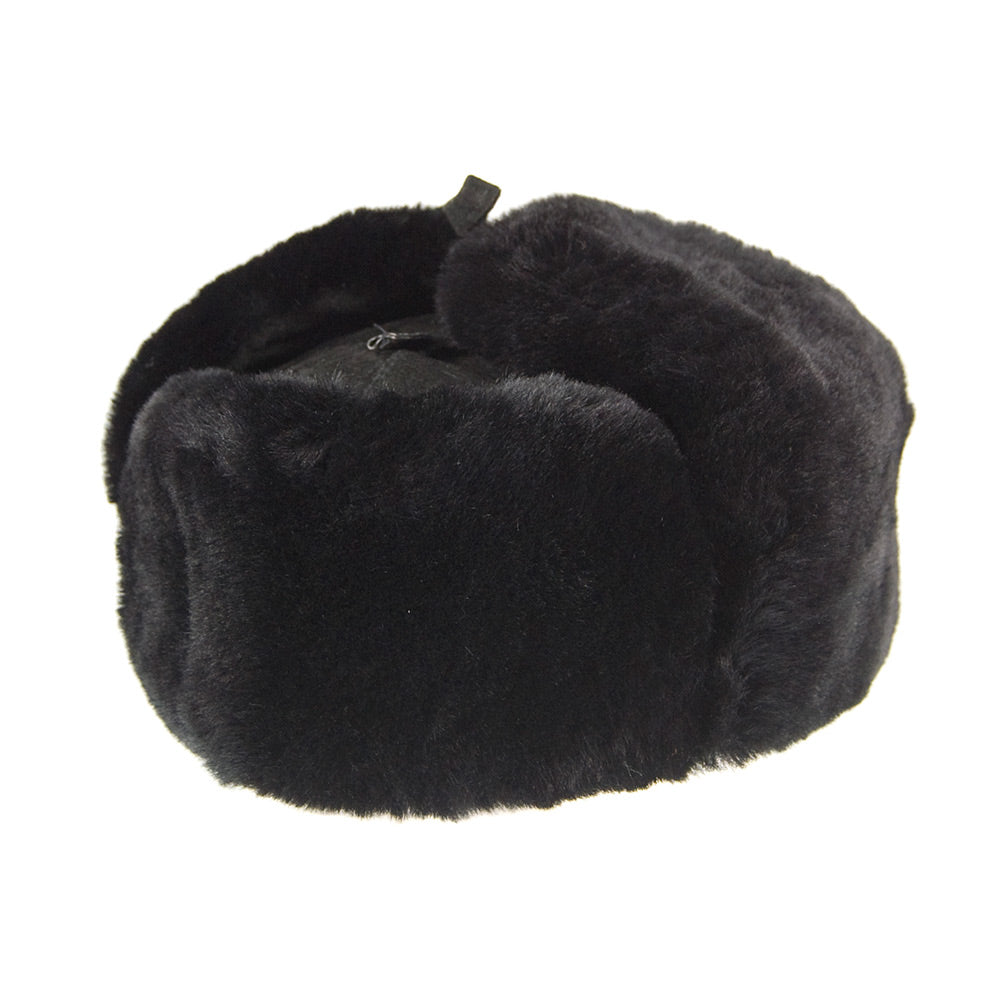 Sombrero Cosaco Leningrad de lana de borrego de City Sport - Mezcla Negra
