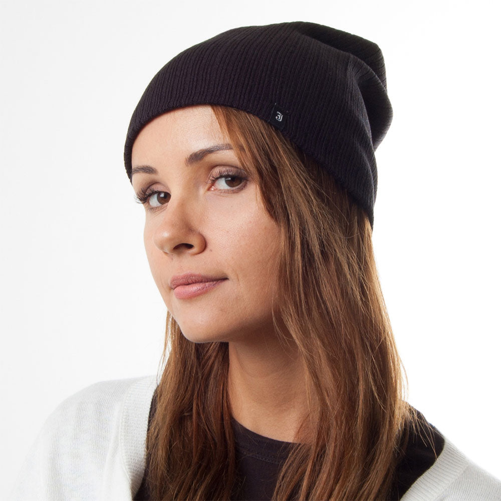 Gorro Beanie Oversized Ribknit de Jaxon & James - Negro