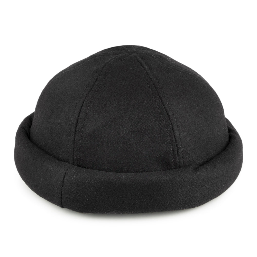 Gorro Docker Beanie de lana melton de Dorfman Pacific - Negro