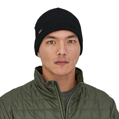 Gorro Beanie Fishermans con vuelta de Patagonia - Negro