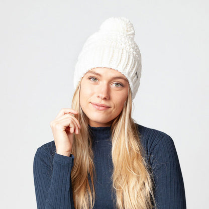 Gorro Jasmin con pompón de Barts - Blanco Invernal