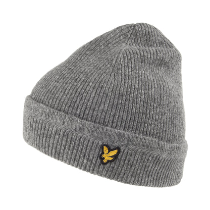 Gorro Beanie de canalé de Lyle & Scott - Gris