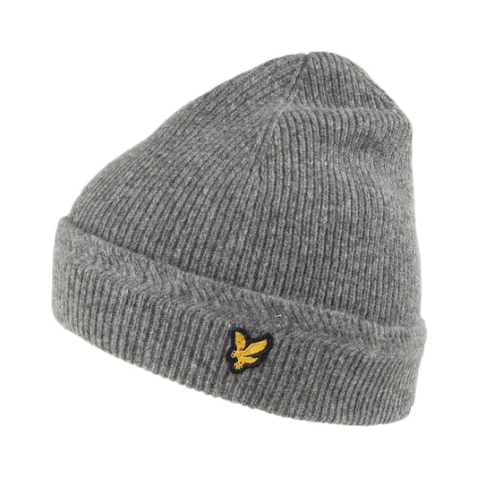 Gorro Beanie de canalé de Lyle & Scott - Gris