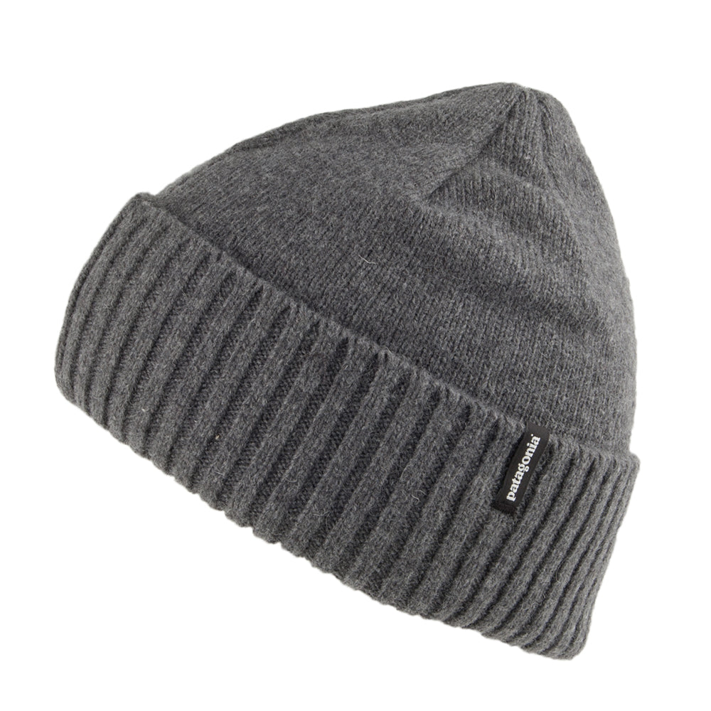 Gorro Beanie Brodeo de lana reciclada de Patagonia - Antracita