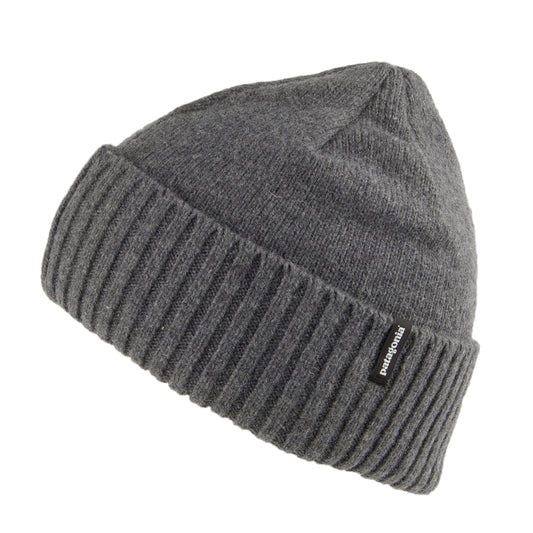 Gorro Beanie Brodeo de lana reciclada de Patagonia - Antracita