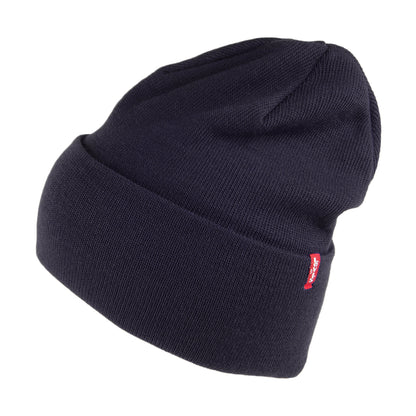 Gorro Beanie New Slouchy con detalle de etiqueta roja de Levi's - Azul Marino