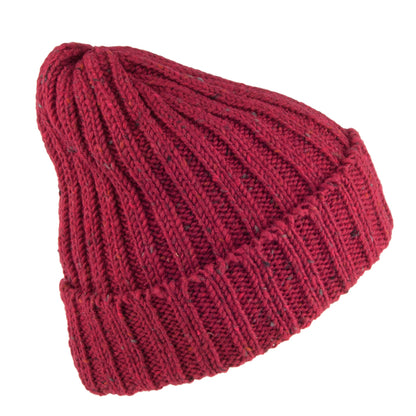 Gorro Beanie Kilcarra con vuelta de lana de Highland 2000 - Burdeos