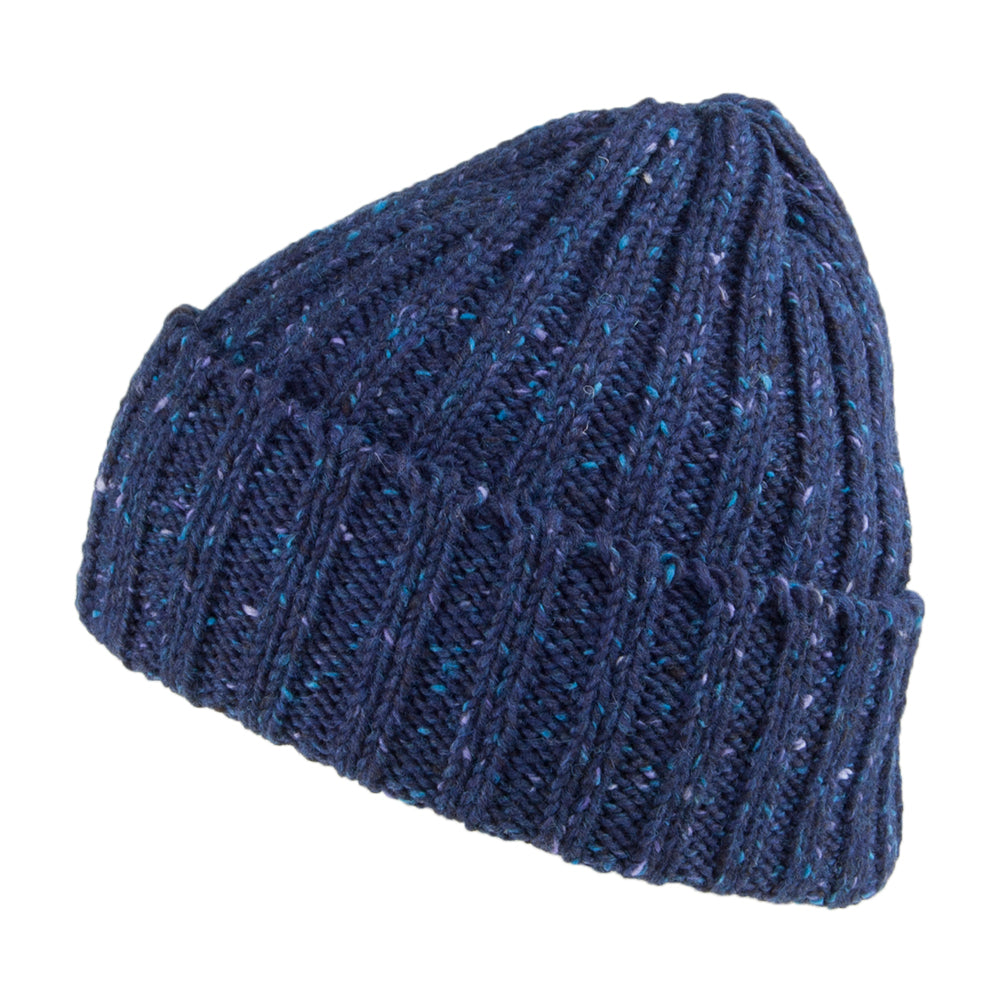 Gorro Kilcarra con vuelta de lana de Highland 2000 - Azul Marino