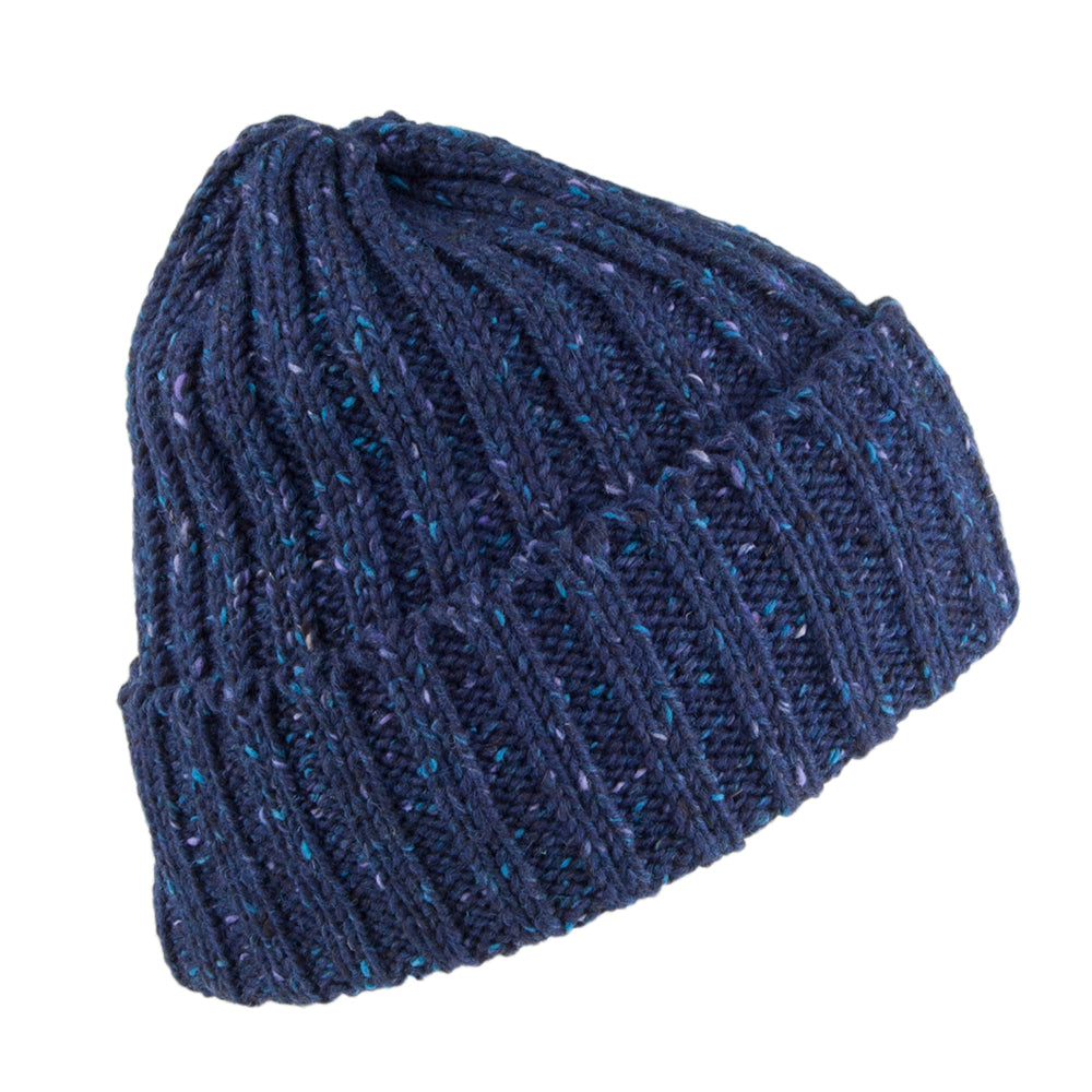 Gorro Kilcarra con vuelta de lana de Highland 2000 - Azul Marino